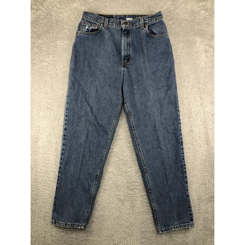 VTG Levis 551 Jeans Womens 14 Short (31x28.5) Blue USA Made 90s Relaxed Tapered